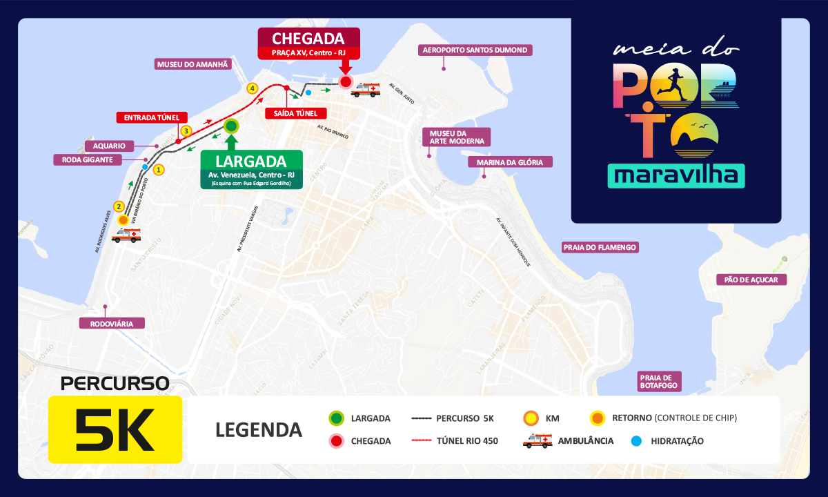 Mapa do percurso de 5km